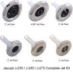 Jacuzzi J-225 Complete Jet Kit 23 Total Jets with Stainless (image for) Jacuzzi J-225 Complete Jet Kit 23 Total Jets with Stainless