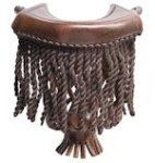 (image for) Dark Brown Fringe Leather Pockets Set of 6