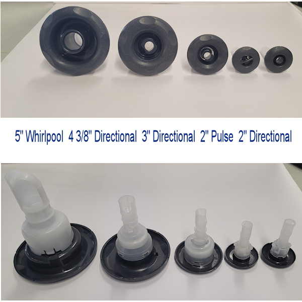 Jacuzzi J-270 Complete Jet Kit 42 Jets Dark Grey Plastic Face