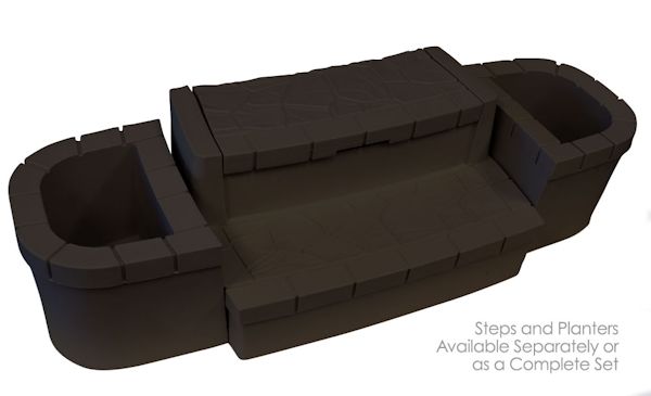 Storage Step with Planters Coffee Storage Step with Planters Coffee