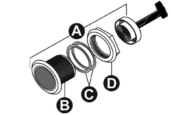 Jacuzzi 6560-136 Footwell Light Assembly 2007-2012